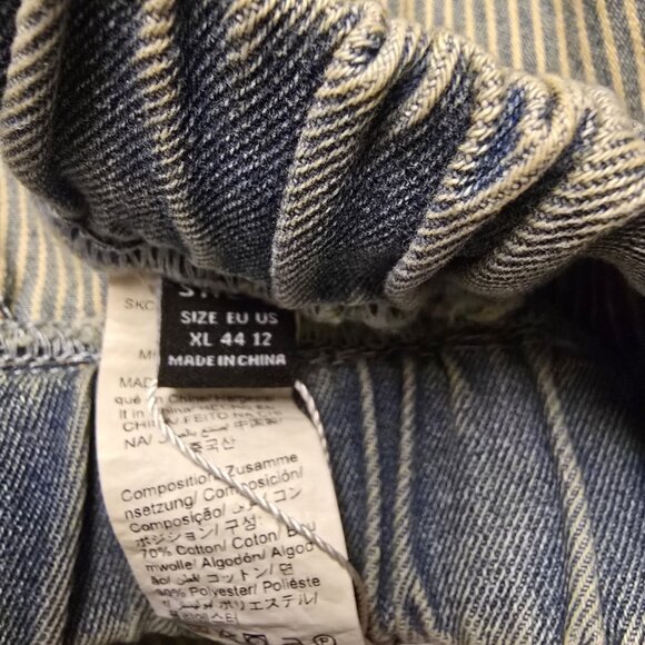 Bohemela Striped Pull-on Wide Leg Jeans NWT XL/12 Amazing Jeans - Picture 9 of 10